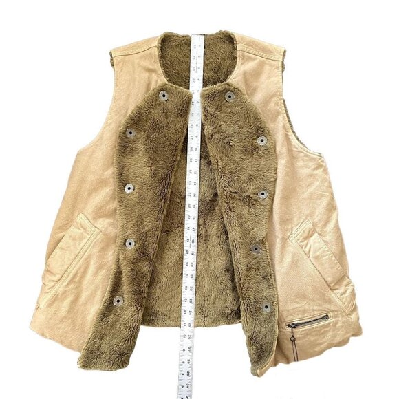 Kapital | Made in Japan Vintage Fleece Denim Vest Jacket | Brown | Size: 3 - Picture 10 of 15